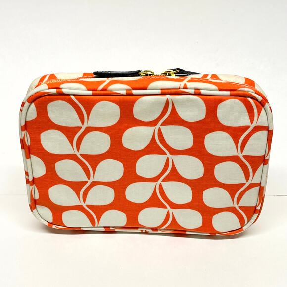 Orla Kiely Orange Stem Pattern Makeup Bag Cosmetic Organizer - Picture 3 of 8
